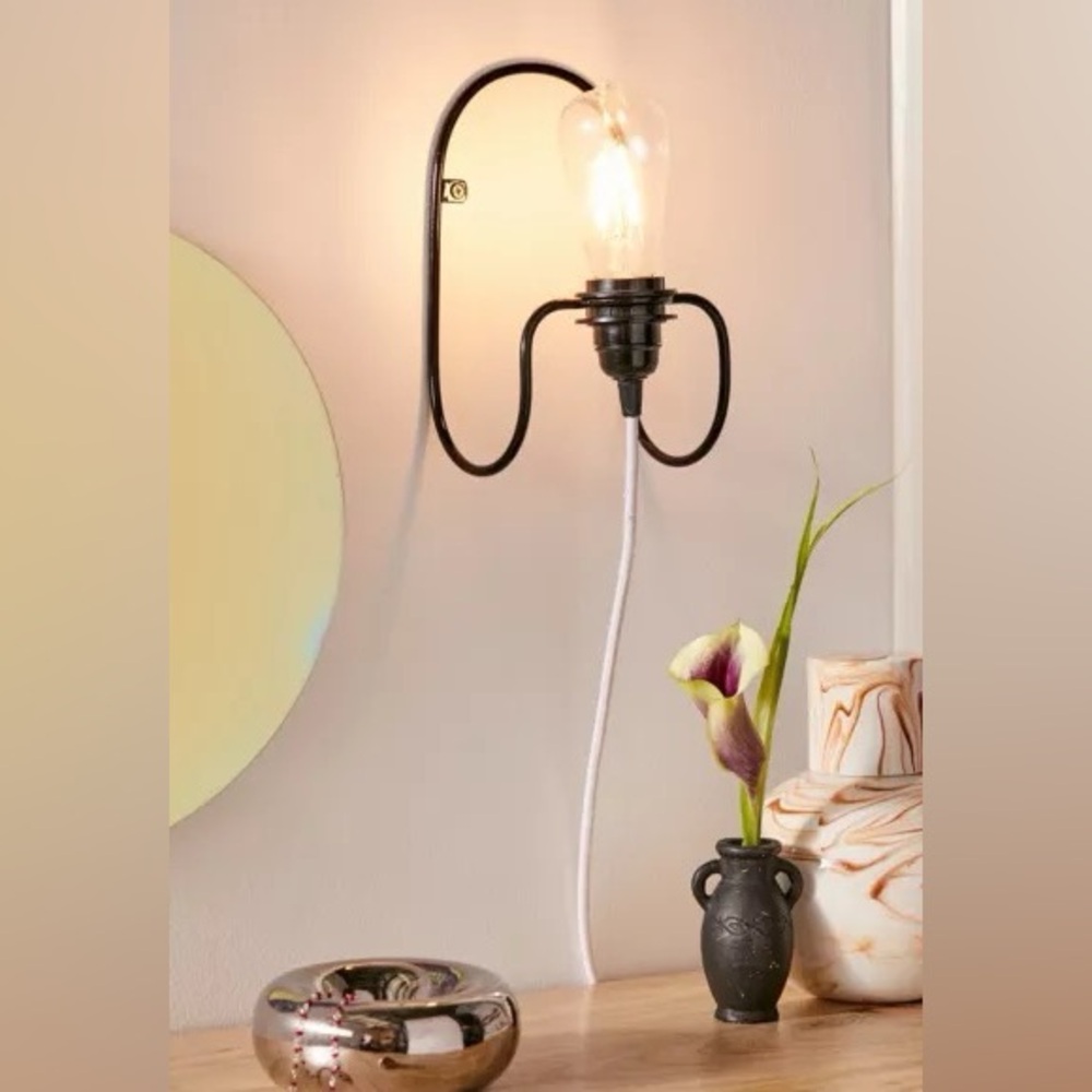 Urban Outfitters Black Anders Wall Sconce Lights